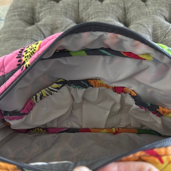 Vera Bradley Pink and Orange Cosmetic Bag with Tropical Design - Picture 6 of 6